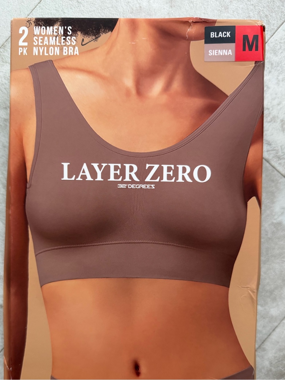 32 degrees layer zero seamless nylon bras black nude size medium 36b 34c 36c 34d